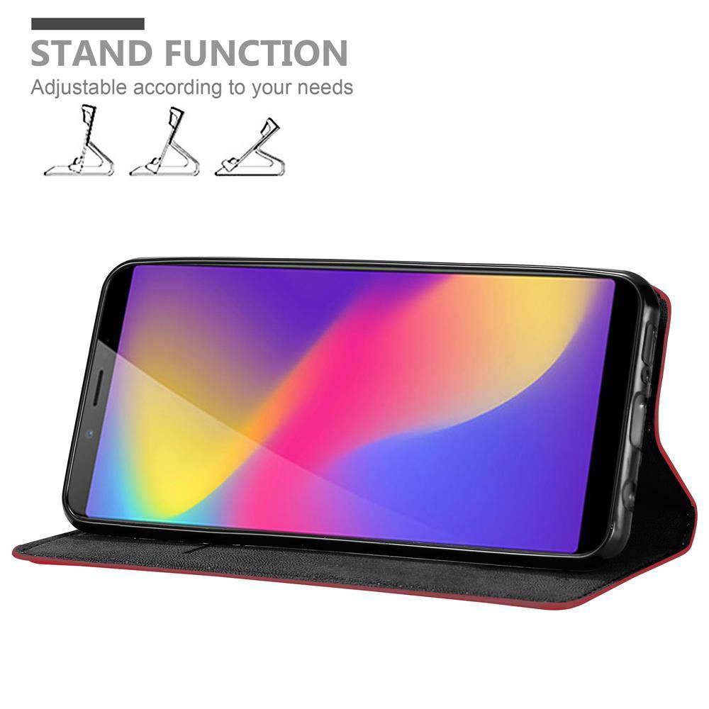 Cadorabo Hülle für ZTE Nubia N3 Schutz Hülle in Rot Handyhülle Etui Case Cover Magnetverschluss