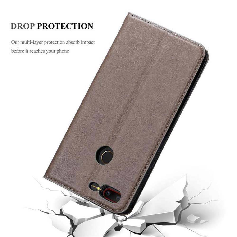 Cadorabo Hülle für ZTE Nubia N3 Schutz Hülle in Braun Handyhülle Etui Case Cover Magnetverschluss
