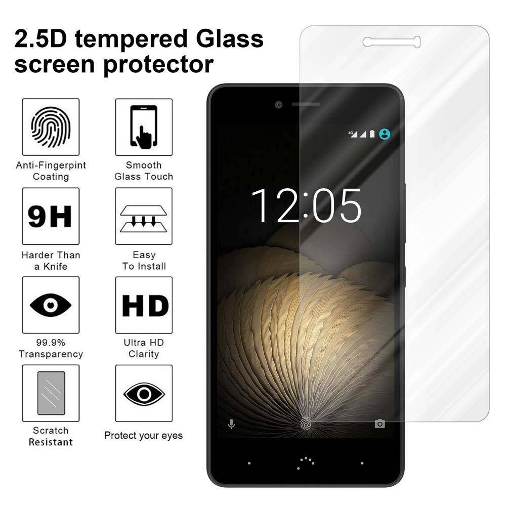 Cadorabo Panzer Folie für BQ Aquaris U Plus Schutzfolie in Transparent Gehärtetes Tempered Display-Schutzglas