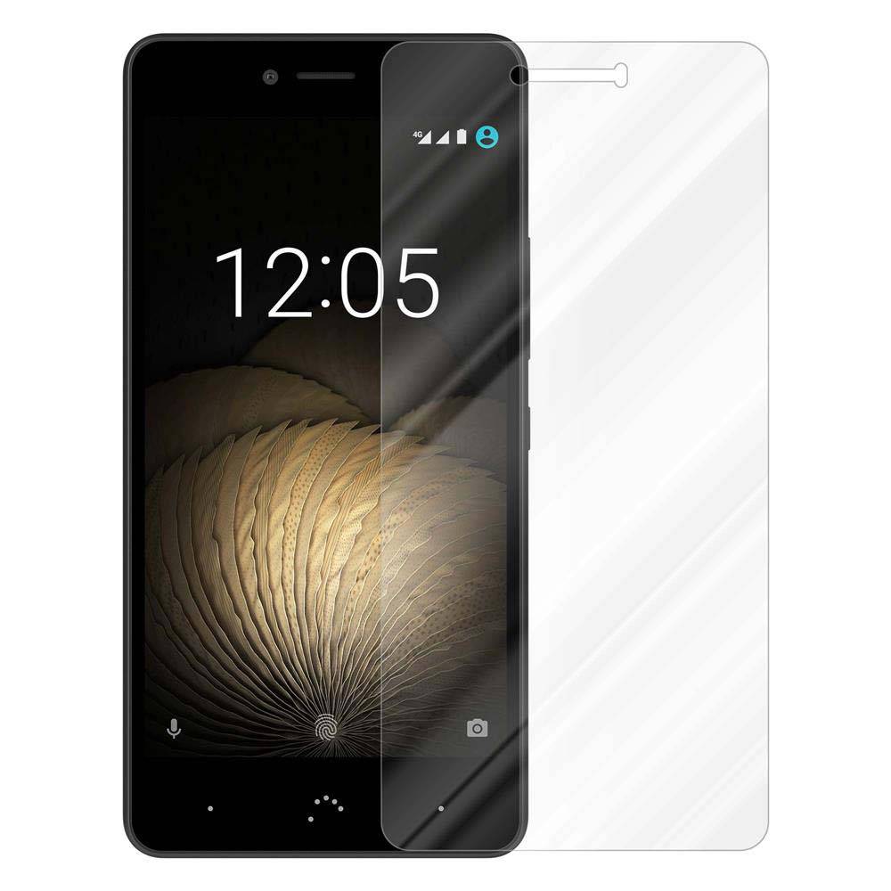Cadorabo Panzer Folie für BQ Aquaris U Plus Schutzfolie in Transparent Gehärtetes Tempered Display-Schutzglas