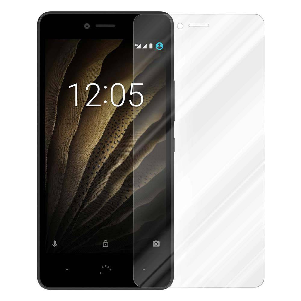 Cadorabo Panzer Folie für BQ Aquaris U / U Lite Schutzfolie in Transparent Gehärtetes Tempered Display-Schutzglas