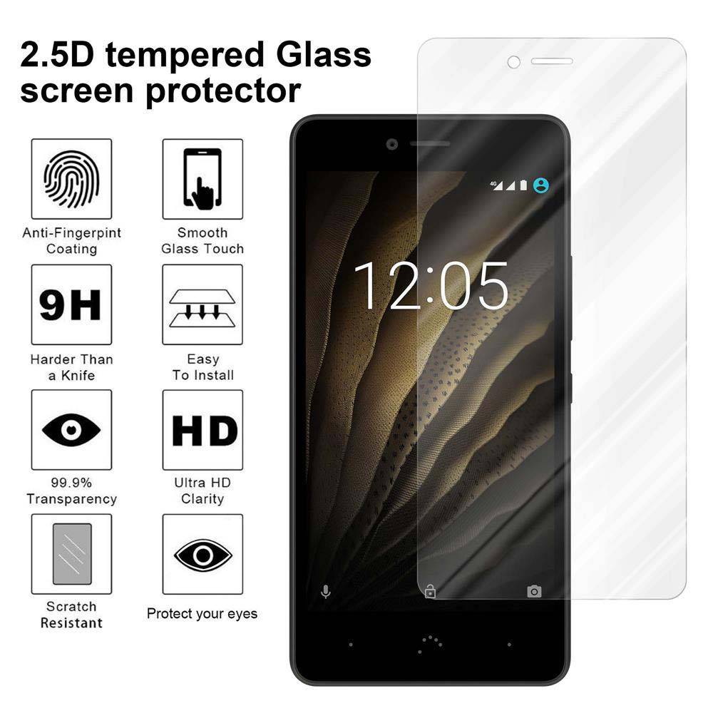Cadorabo Panzer Folie für BQ Aquaris U / U Lite Schutzfolie in Transparent Gehärtetes Tempered Display-Schutzglas