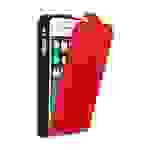 Cadorabo Hülle für Apple iPhone 4 / 4S Schutz Hülle in Rot Flip Etui Handyhülle Case Cover