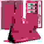 Cadorabo Hülle für Google PIXEL 3 XL Schutz Hülle in Rot Handyhülle Etui Case Cover Magnetverschluss