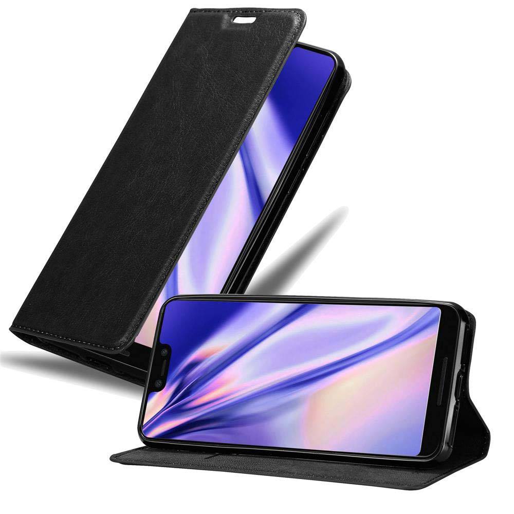 Cadorabo Hülle für Google PIXEL 3 XL Schutz Hülle in Schwarz Handyhülle Etui Case Cover Magnetverschluss