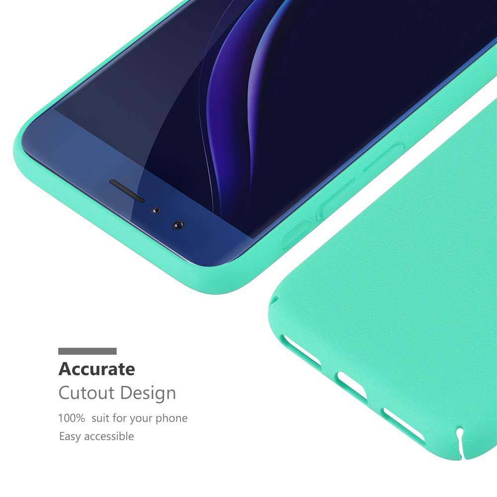 Cadorabo Schutzhülle für Honor 8 / 8 PREMIUM Hülle in Grün Etui Hard Case Handyhülle Cover