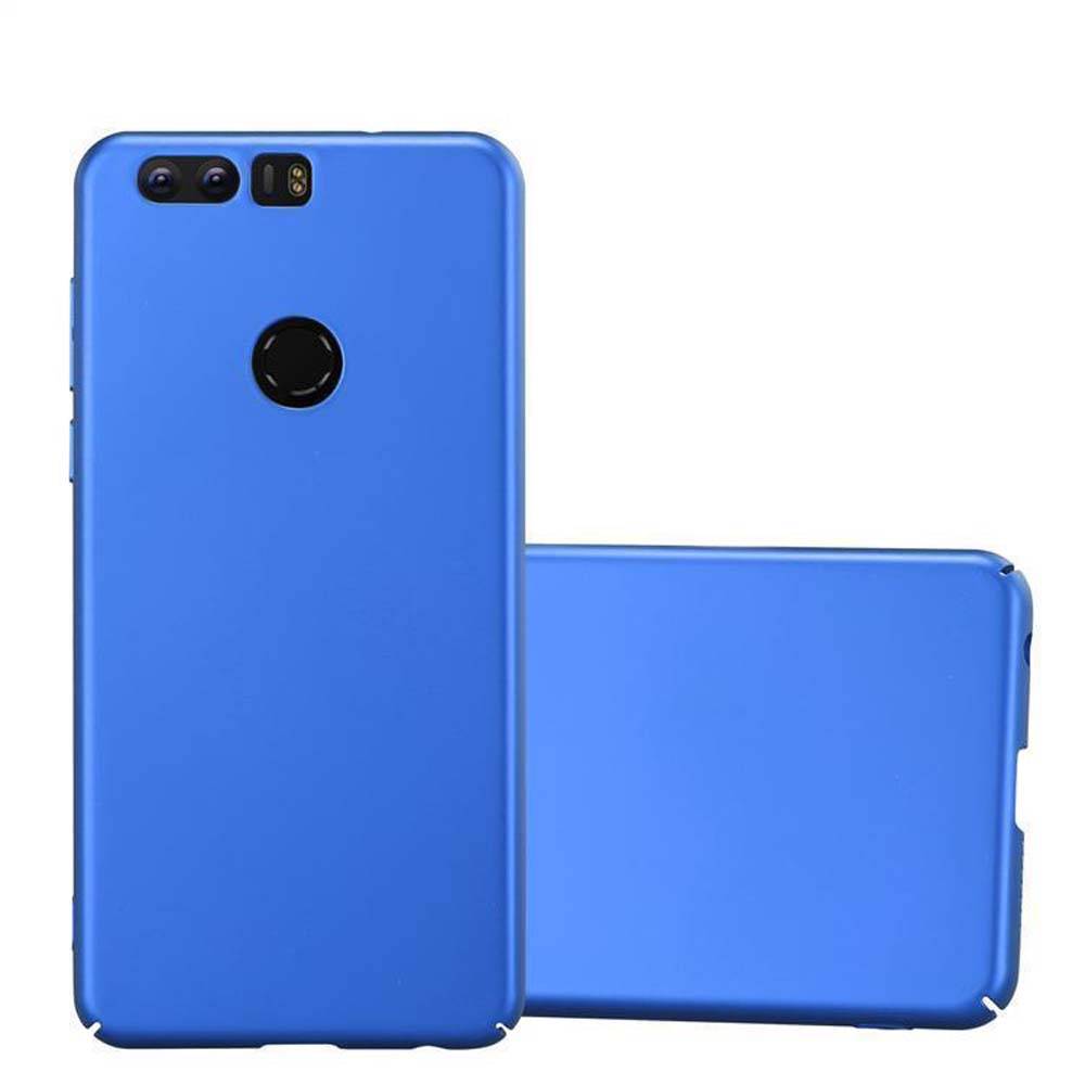 Cadorabo Hülle für Honor 8 / 8 PREMIUM Schutzhülle in Blau Hard Case Handy Hülle Etui