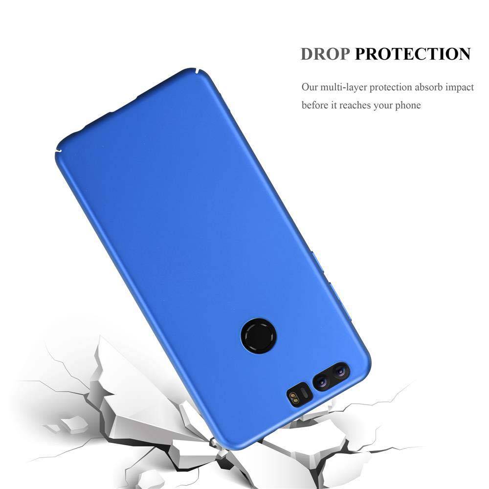 Cadorabo Hülle für Honor 8 / 8 PREMIUM Schutzhülle in Blau Hard Case Handy Hülle Etui