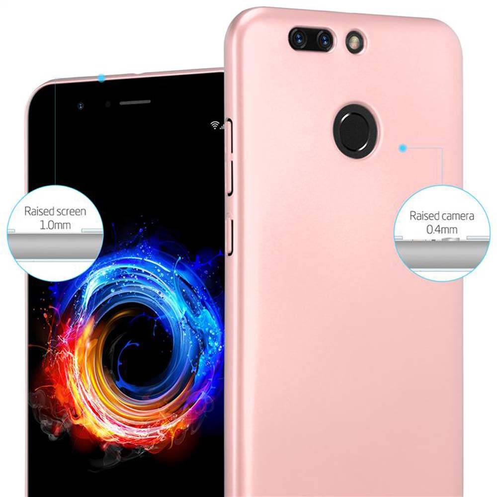 Cadorabo Hülle für Honor 8 PRO Schutzhülle in Rosa Hard Case Handy Hülle Etui