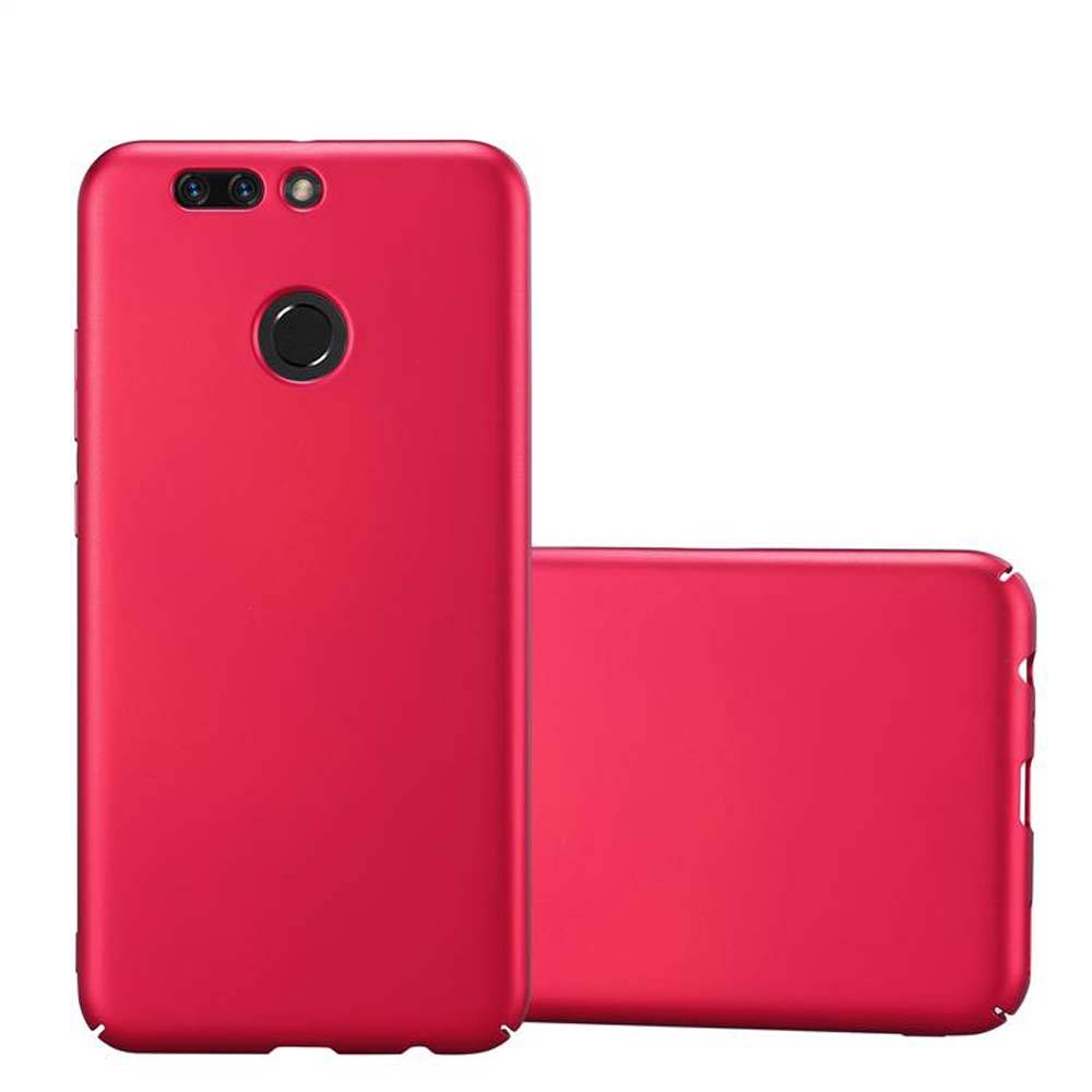 Cadorabo Hülle für Honor 8 PRO Schutzhülle in Rot Hard Case Handy Hülle Etui