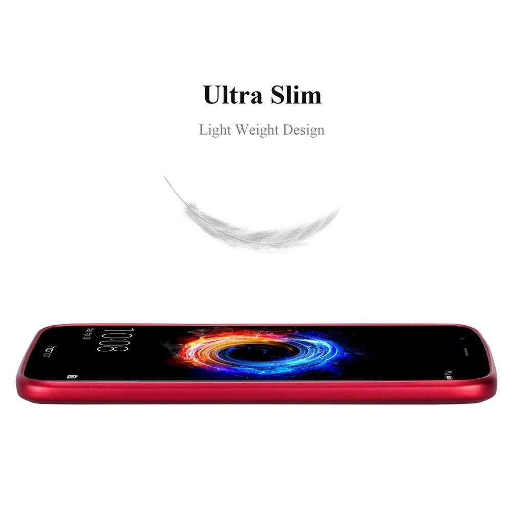Cadorabo Hülle für Honor 8 PRO Schutzhülle in Rot Hard Case Handy Hülle Etui
