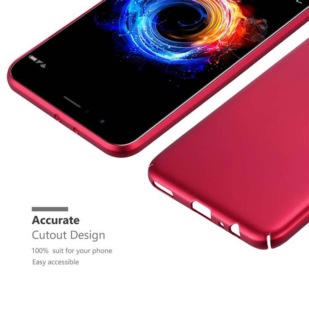 Cadorabo Hülle für Honor 8 PRO Schutzhülle in Rot Hard Case Handy Hülle Etui