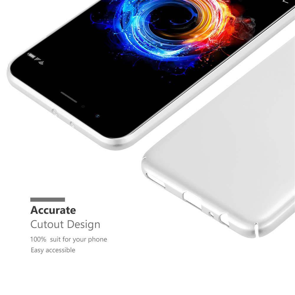 Cadorabo Hülle für Honor 8 PRO Schutzhülle in Silber Hard Case Handy Hülle Etui