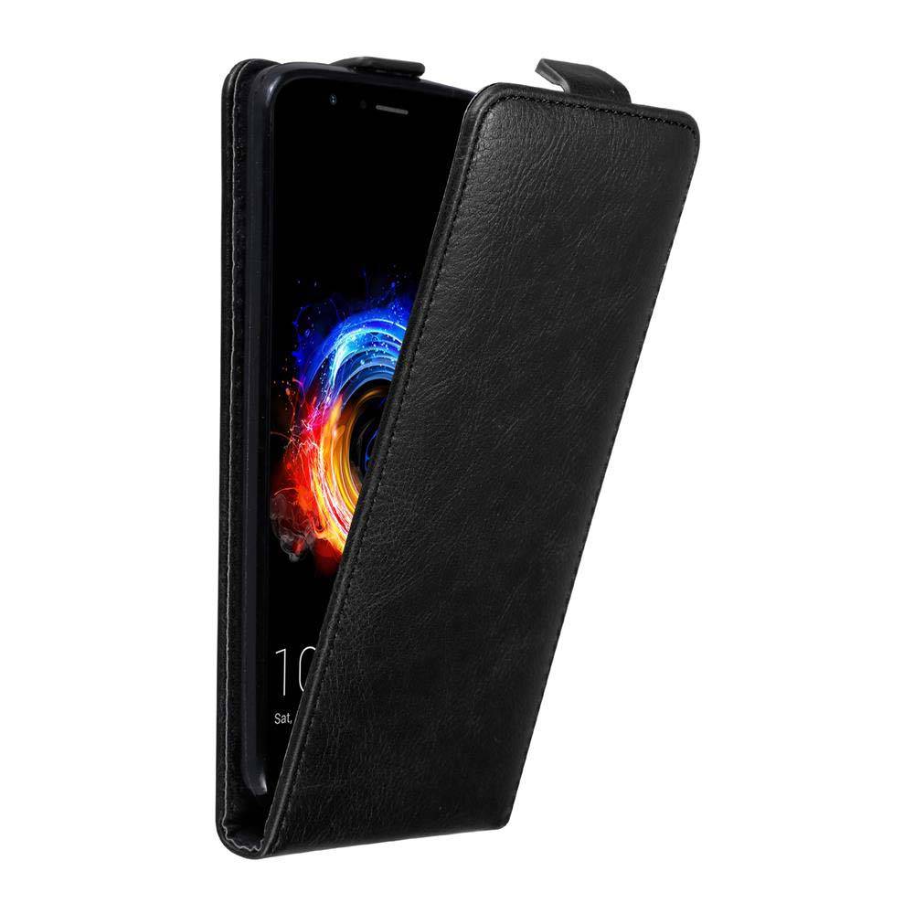 Cadorabo Hülle für Honor 8 PRO Schutz Hülle in Schwarz Flip Etui Handyhülle Case Cover