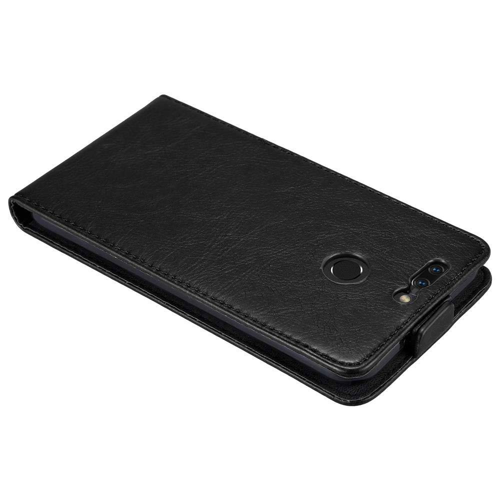 Cadorabo Hülle für Honor 8 PRO Schutz Hülle in Schwarz Flip Etui Handyhülle Case Cover