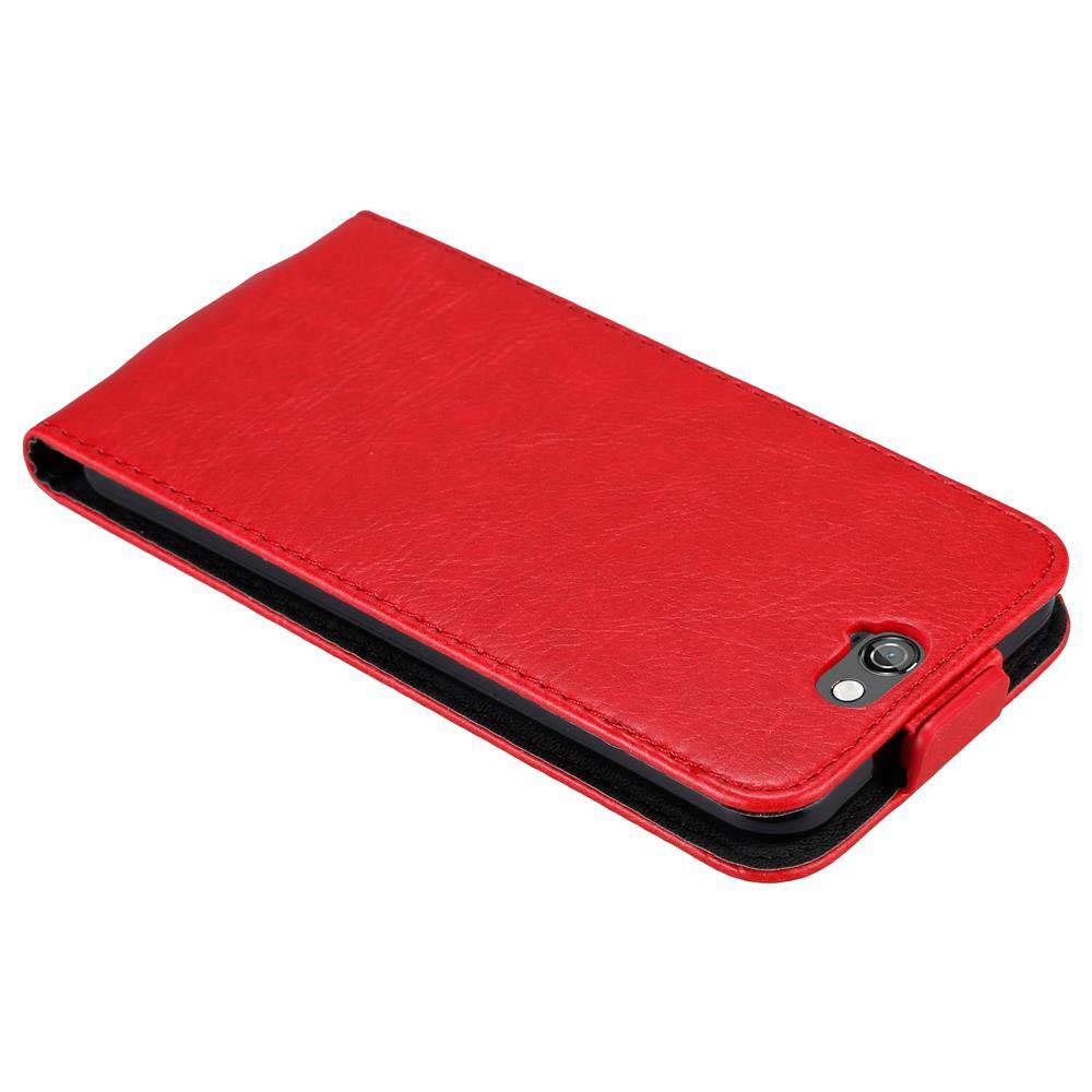 Cadorabo Hülle für HTC ONE A9 Schutz Hülle in Rot Flip Etui Handyhülle Case Cover