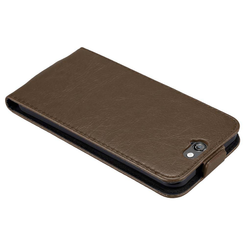 Cadorabo Hülle für HTC ONE A9 Schutz Hülle in Braun Flip Etui Handyhülle Case Cover