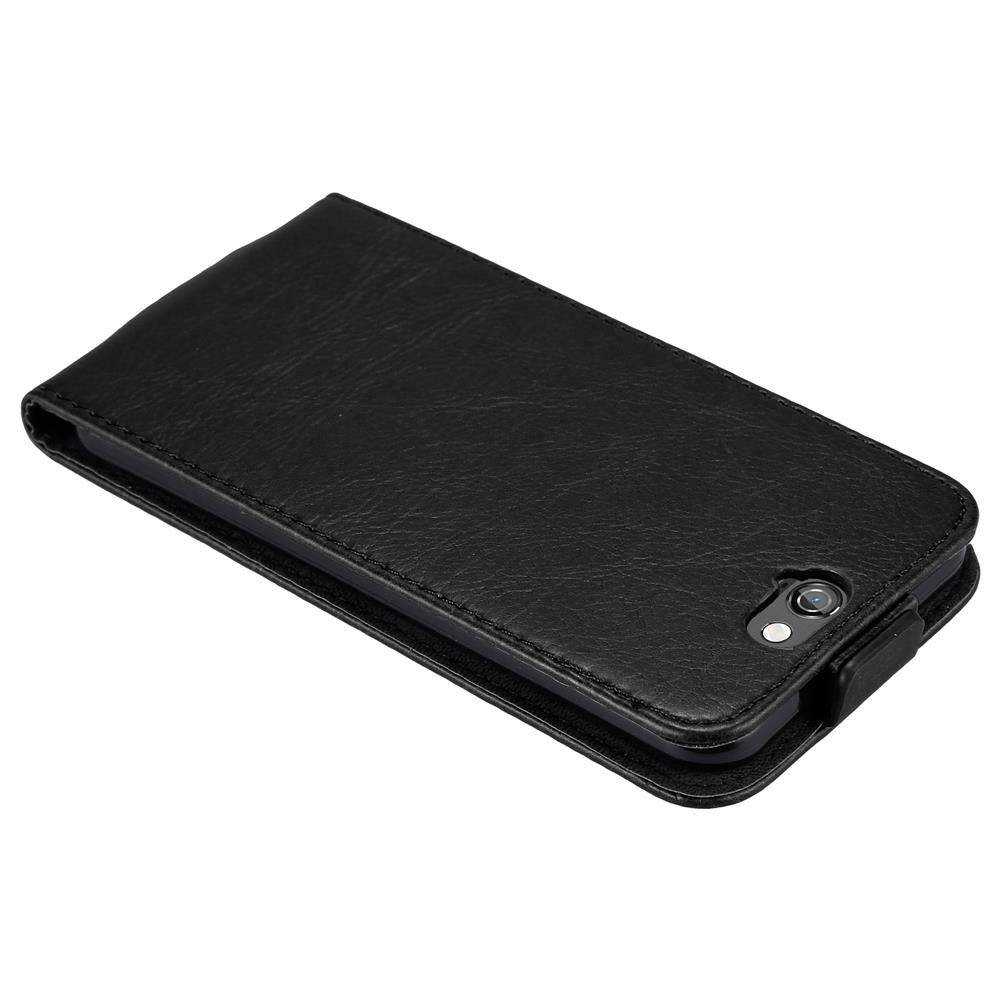 Cadorabo Hülle für HTC ONE A9 Schutz Hülle in Schwarz Flip Etui Handyhülle Case Cover