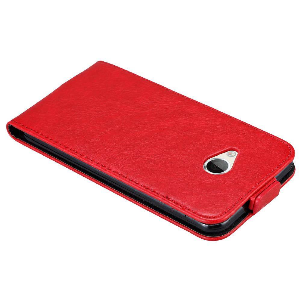 Cadorabo Hülle für HTC U PLAY Schutz Hülle in Rot Flip Etui Handyhülle Case Cover