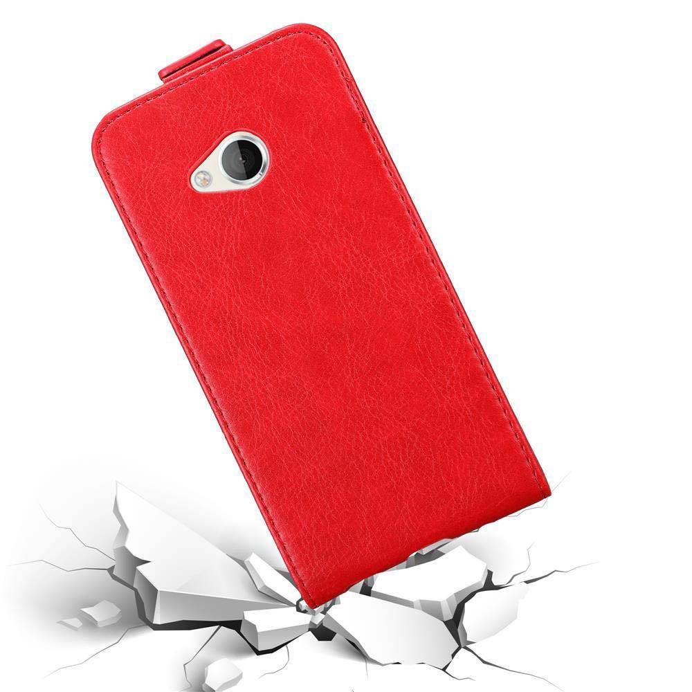 Cadorabo Hülle für HTC U PLAY Schutz Hülle in Rot Flip Etui Handyhülle Case Cover