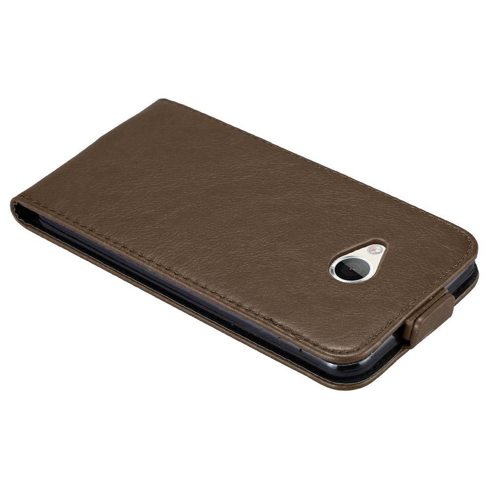 Cadorabo Hülle für HTC U PLAY Schutz Hülle in Braun Flip Etui Handyhülle Case Cover