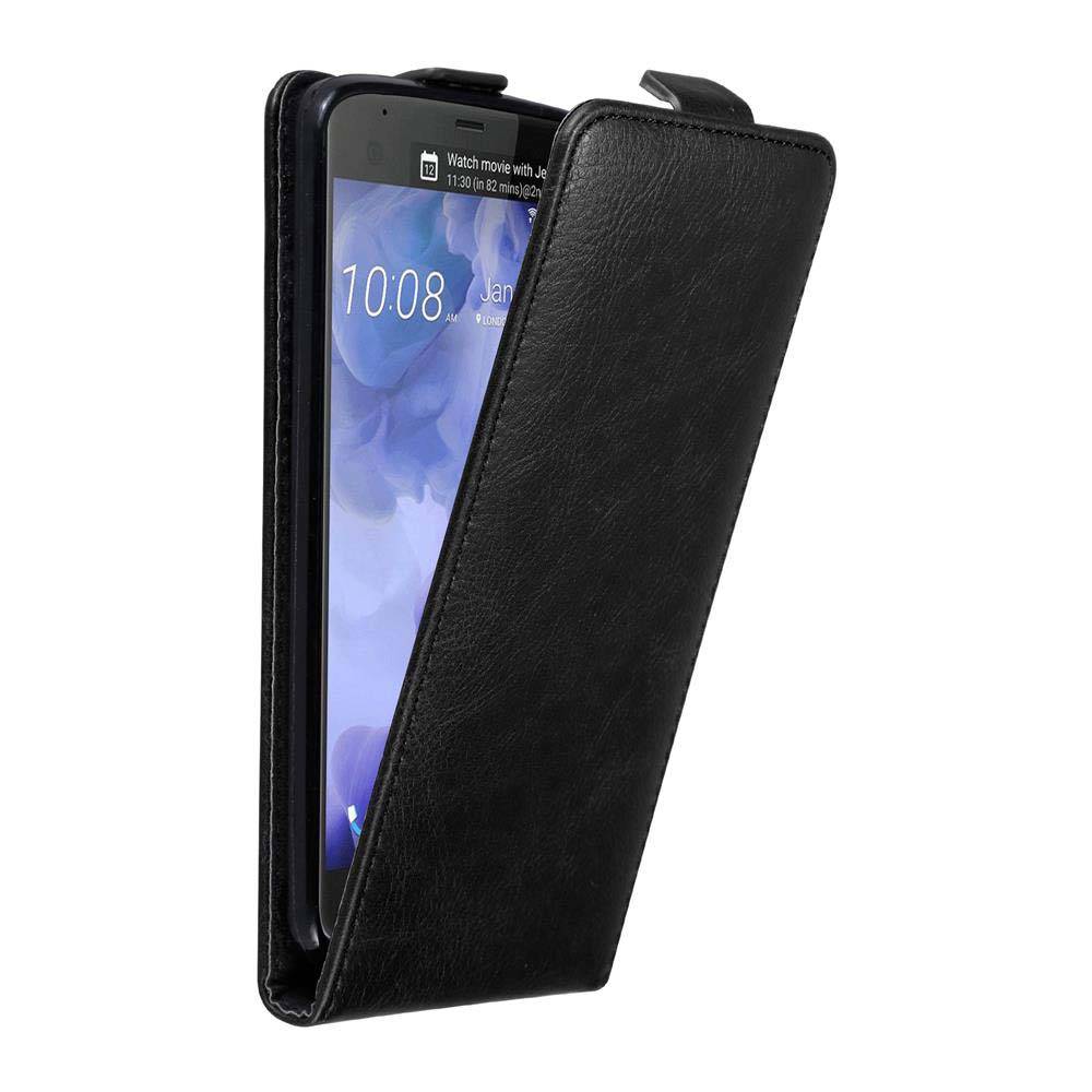 Cadorabo Hülle für HTC U ULTRA Schutz Hülle in Schwarz Flip Etui Handyhülle Case Cover