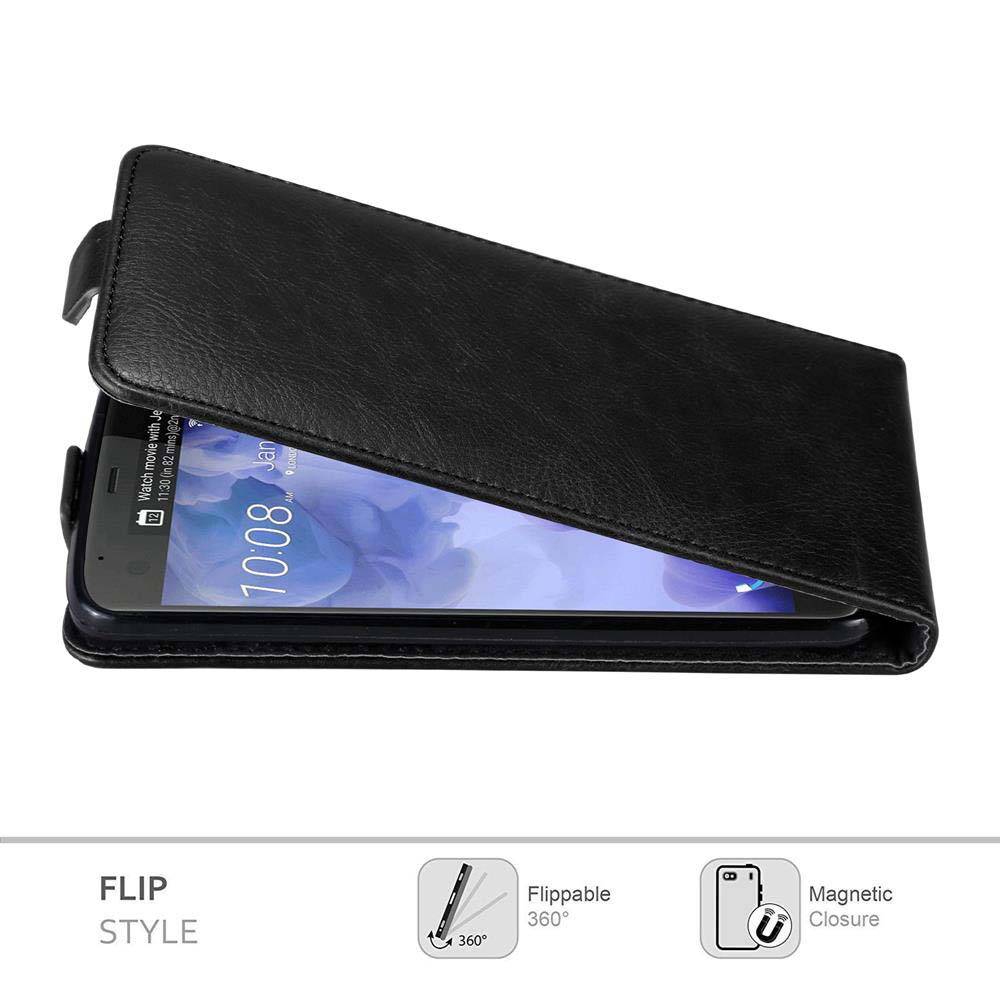 Cadorabo Hülle für HTC U ULTRA Schutz Hülle in Schwarz Flip Etui Handyhülle Case Cover