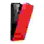 Cadorabo Hülle für Huawei ASCEND G7 PLUS / G8 / GX8 Schutz Hülle in Rot Flip Etui Handyhülle Case Cover