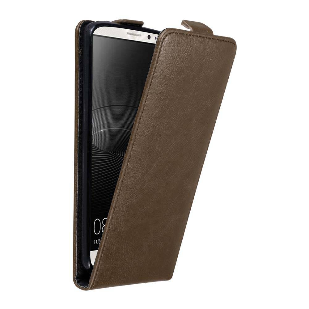 Cadorabo Hülle für Huawei MATE 8 Schutz Hülle in Braun Flip Etui Handyhülle Case Cover
