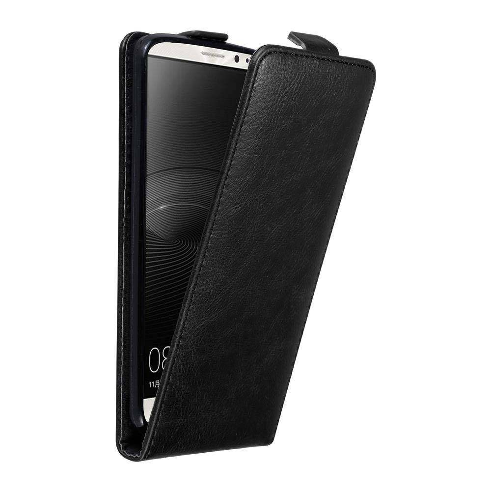 Cadorabo Hülle für Huawei MATE 8 Schutz Hülle in Schwarz Flip Etui Handyhülle Case Cover