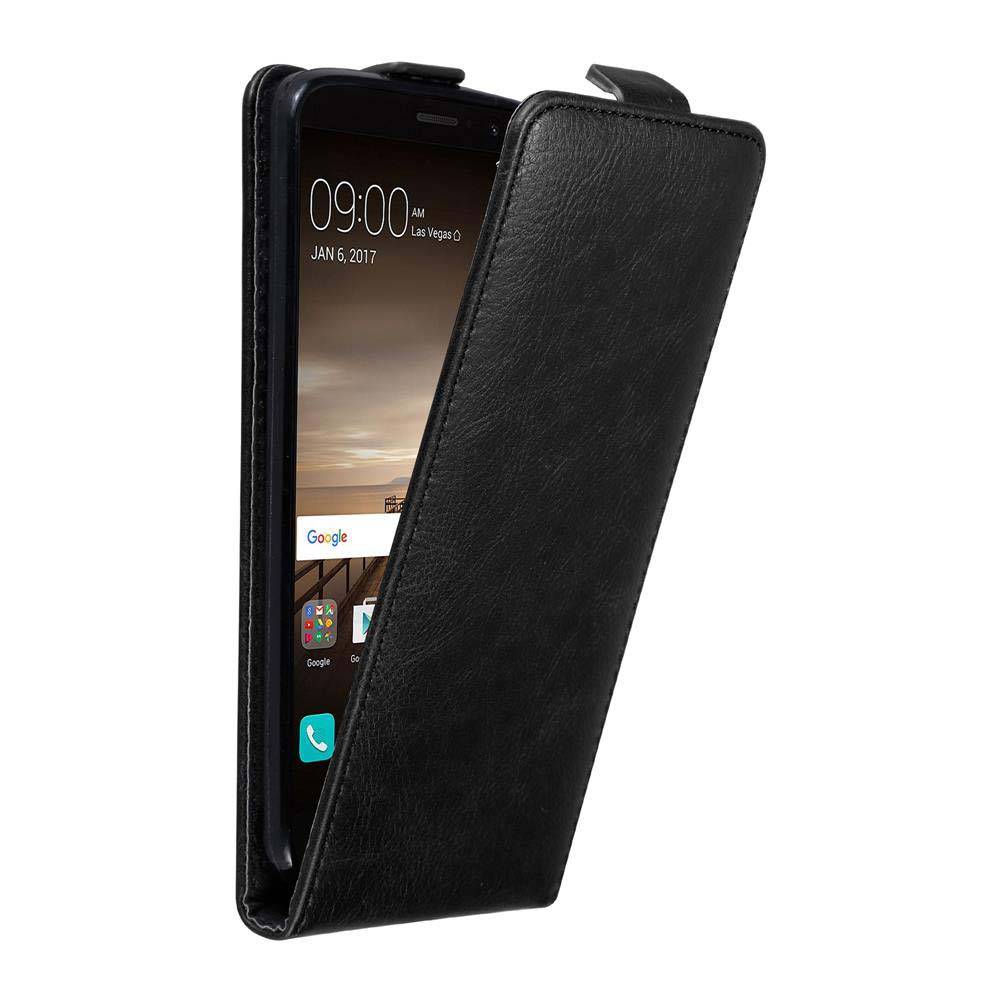 Cadorabo Hülle für Huawei MATE 9 Schutz Hülle in Schwarz Flip Etui Handyhülle Case Cover