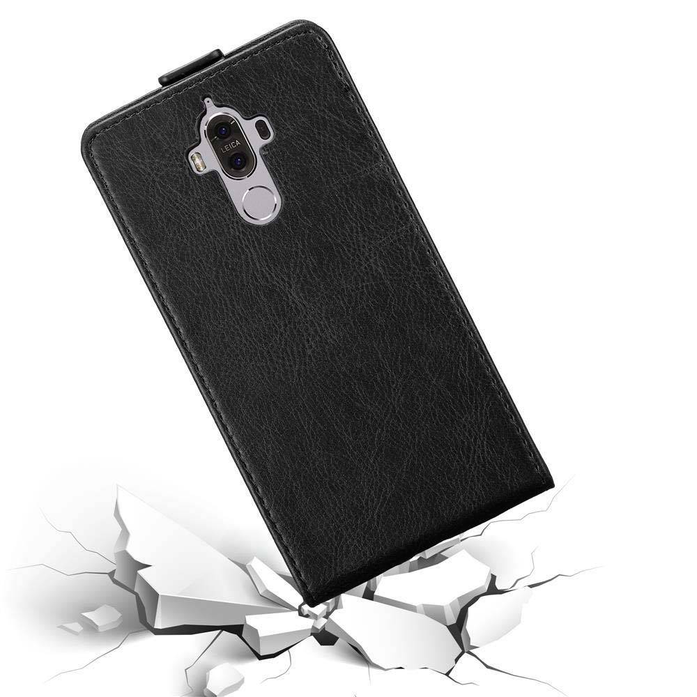 Cadorabo Hülle für Huawei MATE 9 Schutz Hülle in Schwarz Flip Etui Handyhülle Case Cover