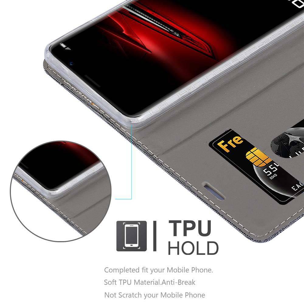 Cadorabo Hülle für Huawei MATE RS Schutzhülle in Grau Handy Hülle Etui Book Case Cover
