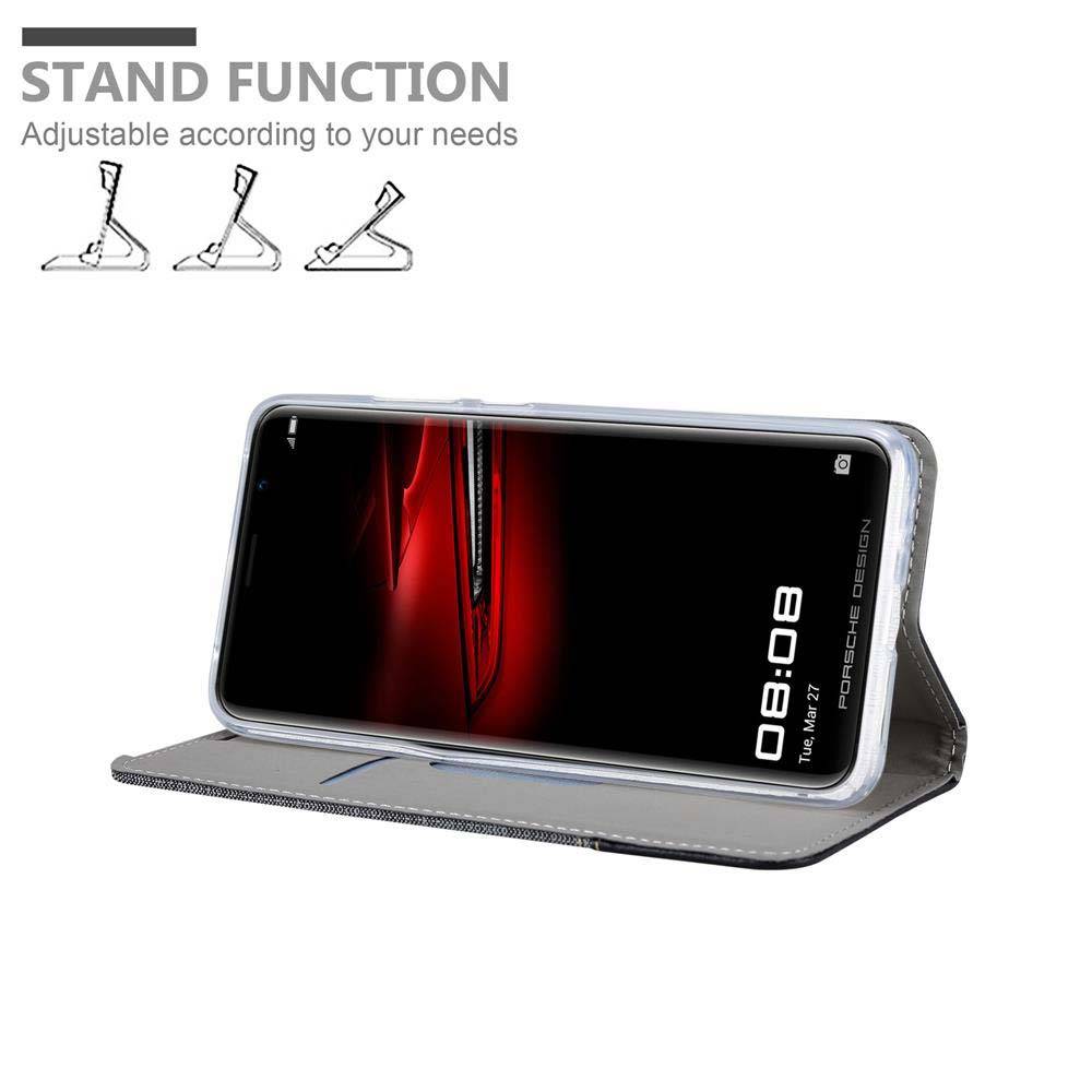 Cadorabo Hülle für Huawei MATE RS Schutzhülle in Grau Handy Hülle Etui Book Case Cover