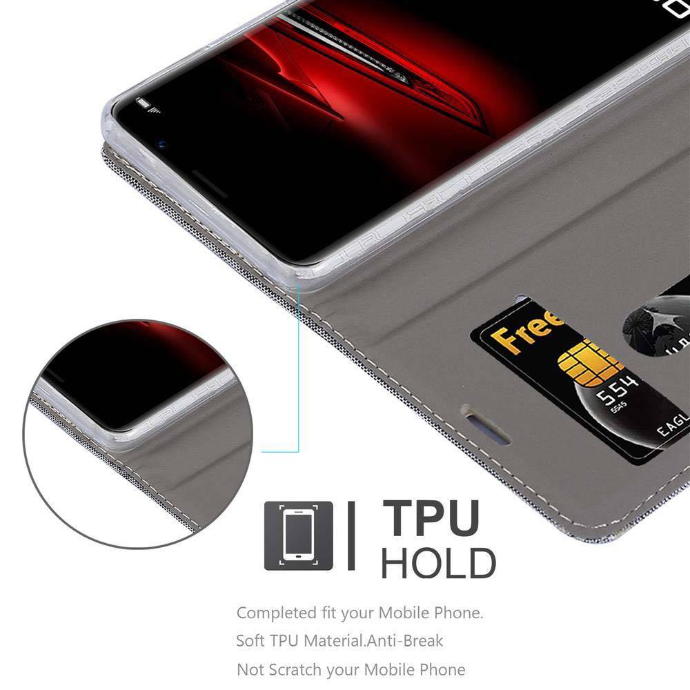 Cadorabo Hülle für Huawei MATE RS Schutzhülle in Grau Handy Hülle Etui Book Case Cover
