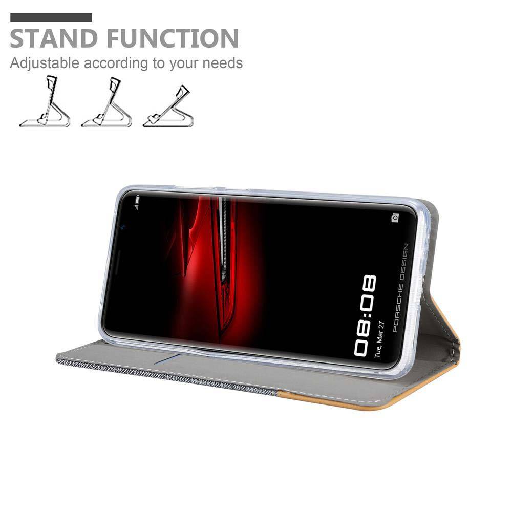 Cadorabo Hülle für Huawei MATE RS Schutzhülle in Grau Handy Hülle Etui Book Case Cover