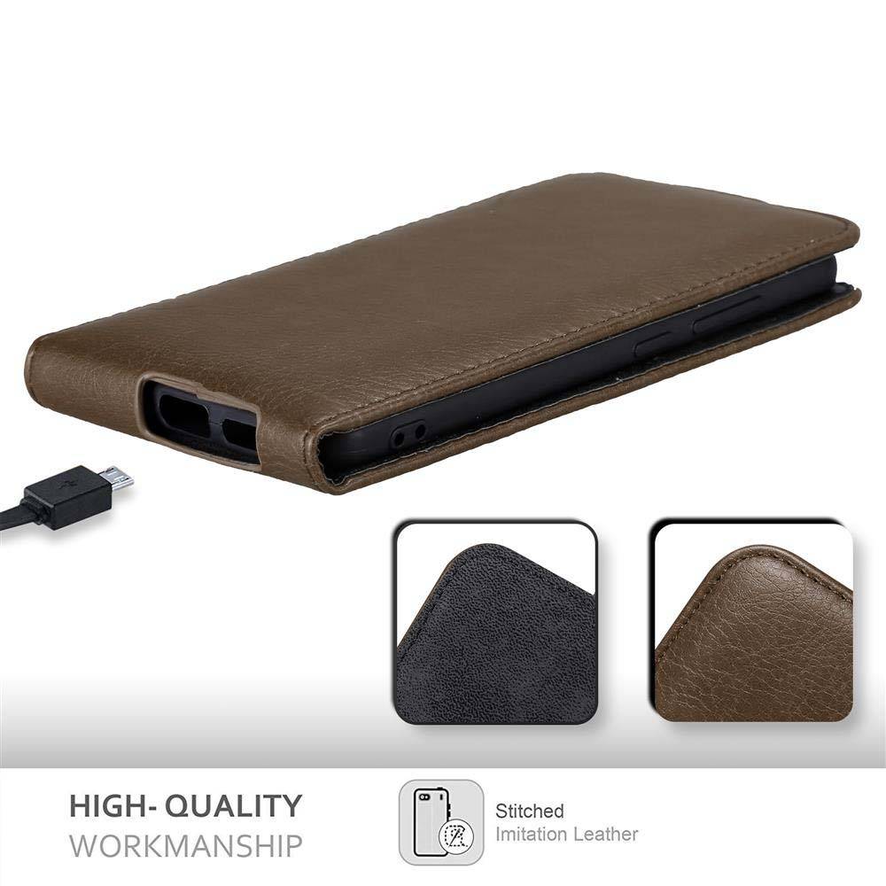 Cadorabo Hülle für Huawei NOVA Schutz Hülle in Braun Flip Etui Handyhülle Case Cover