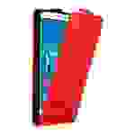 Cadorabo Hülle für Huawei NOVA PLUS Schutz Hülle in Rot Flip Etui Handyhülle Case Cover