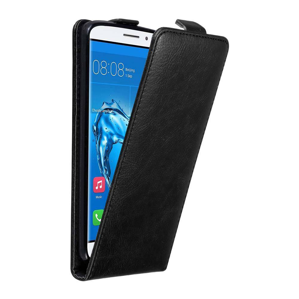 Cadorabo Hülle für Huawei NOVA PLUS Schutz Hülle in Schwarz Flip Etui Handyhülle Case Cover