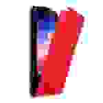Cadorabo Hülle für Huawei ASCEND P7 Schutz Hülle in Rot Flip Etui Handyhülle Case Cover