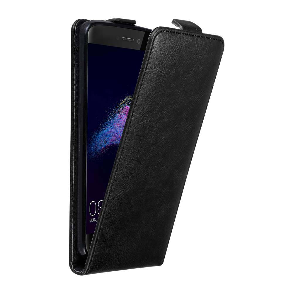 Cadorabo Hülle für Huawei P8 LITE 2017 / P9 LITE 2017 Schutz Hülle in Schwarz Flip Etui Handyhülle Case Cover