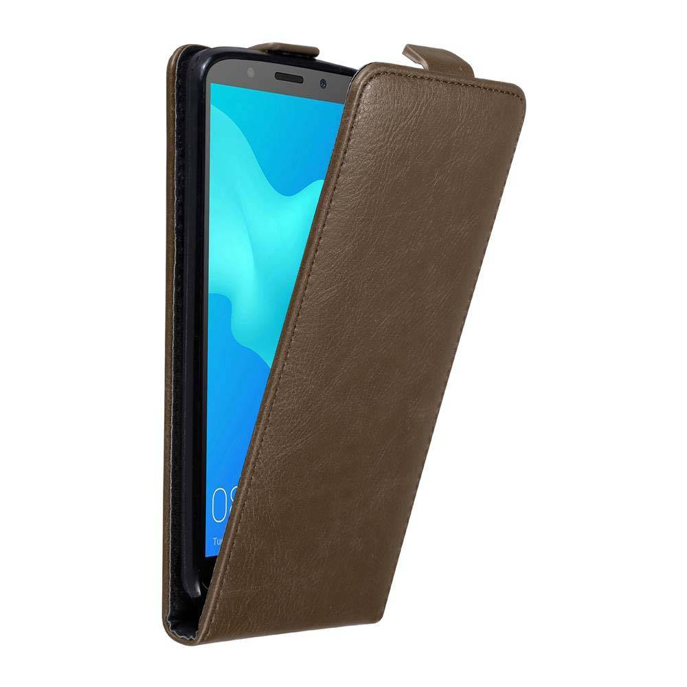 Cadorabo Hülle für Honor 7S / Huawei Y5 2018 Schutz Hülle in Braun Flip Etui Handyhülle Case Cover