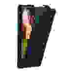 Cadorabo Hülle für LG G2 Schutz Hülle in Schwarz Flip Etui Handyhülle Case Cover