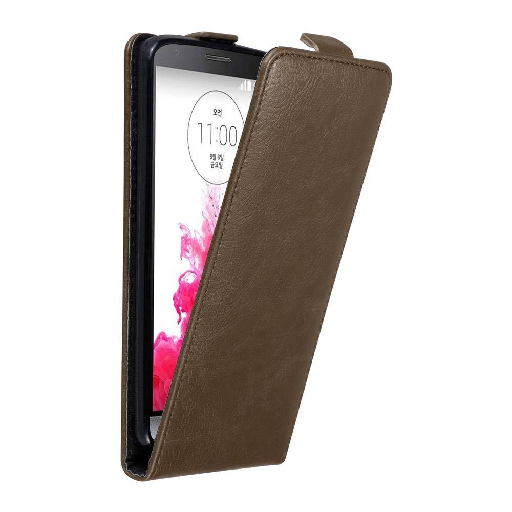 Cadorabo Hülle für LG G3 Schutz Hülle in Braun Flip Etui Handyhülle Case Cover