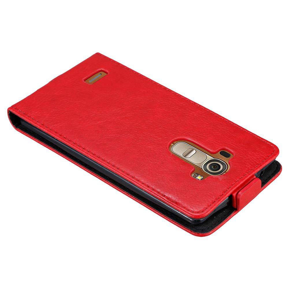 Cadorabo Hülle für LG G4 / G4 PLUS Schutz Hülle in Rot Flip Etui Handyhülle Case Cover