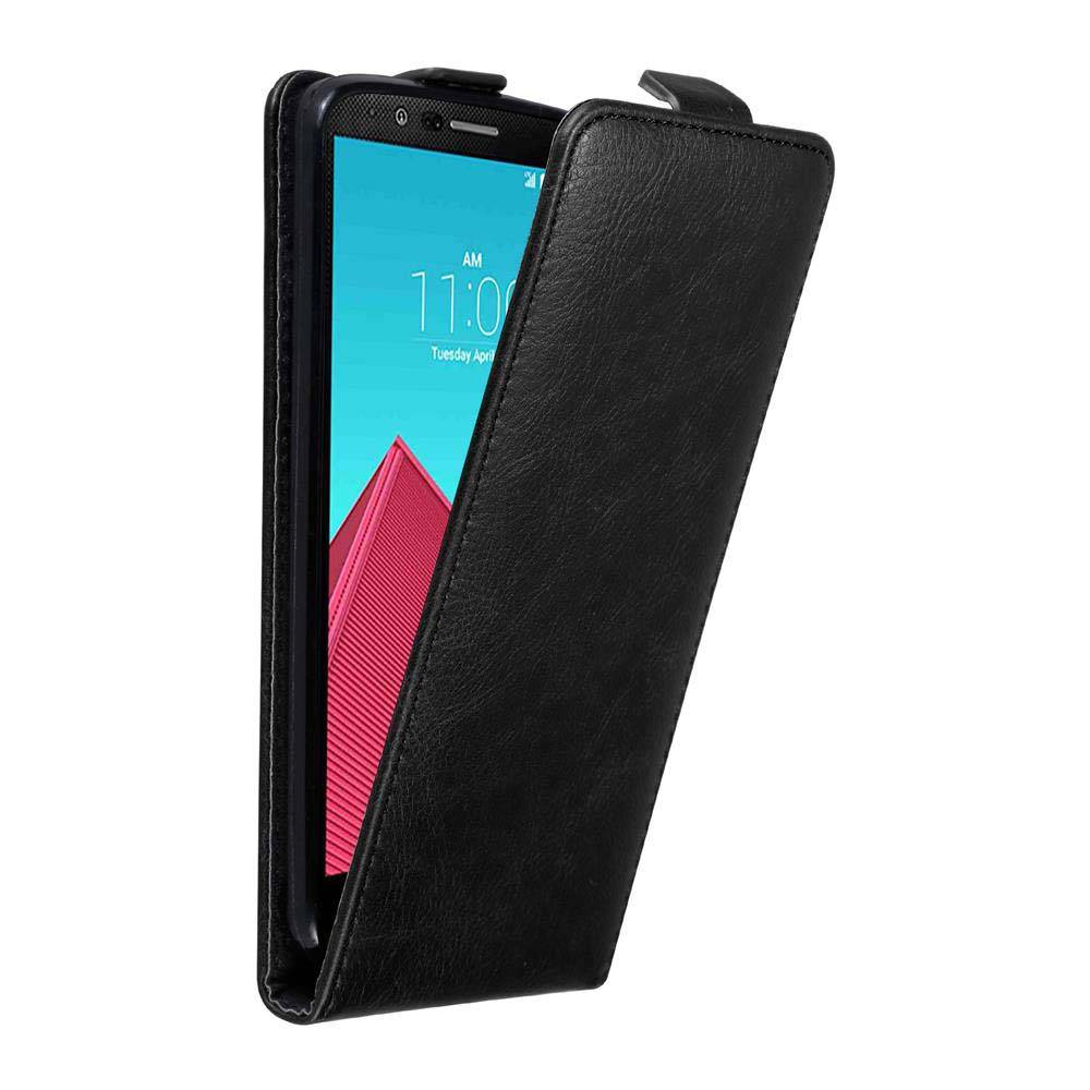 Cadorabo Hülle für LG G4 / G4 PLUS Schutz Hülle in Schwarz Flip Etui Handyhülle Case Cover