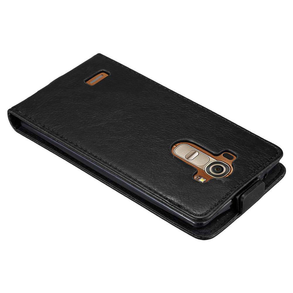 Cadorabo Hülle für LG G4 / G4 PLUS Schutz Hülle in Schwarz Flip Etui Handyhülle Case Cover