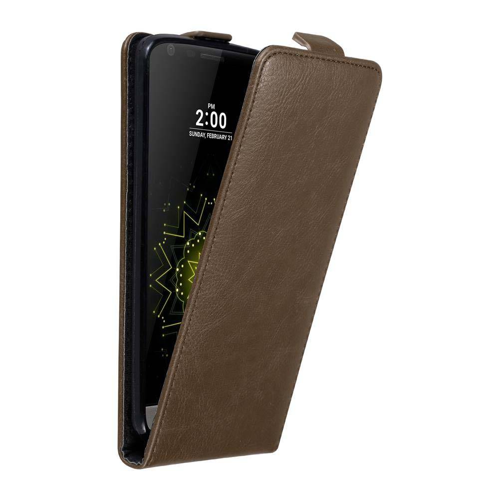 Cadorabo Hülle für LG G5 Schutz Hülle in Braun Flip Etui Handyhülle Case Cover