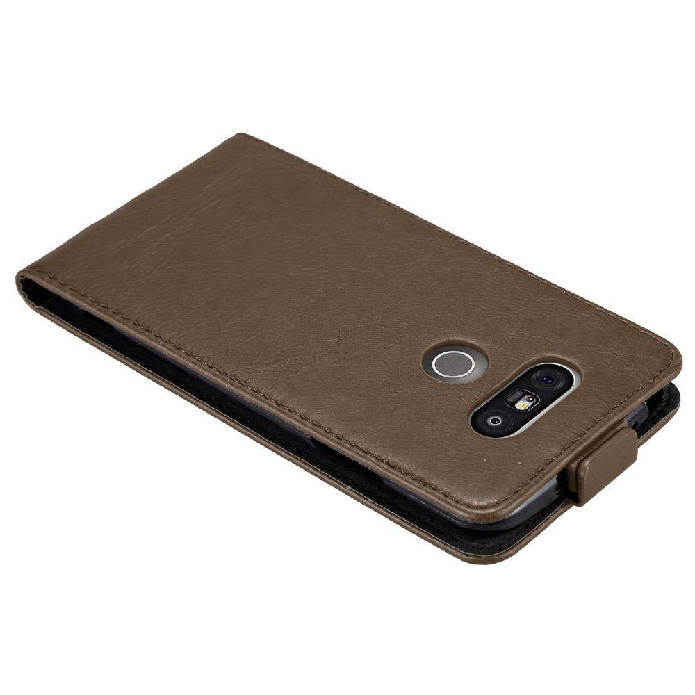 Cadorabo Hülle für LG G5 Schutz Hülle in Braun Flip Etui Handyhülle Case Cover