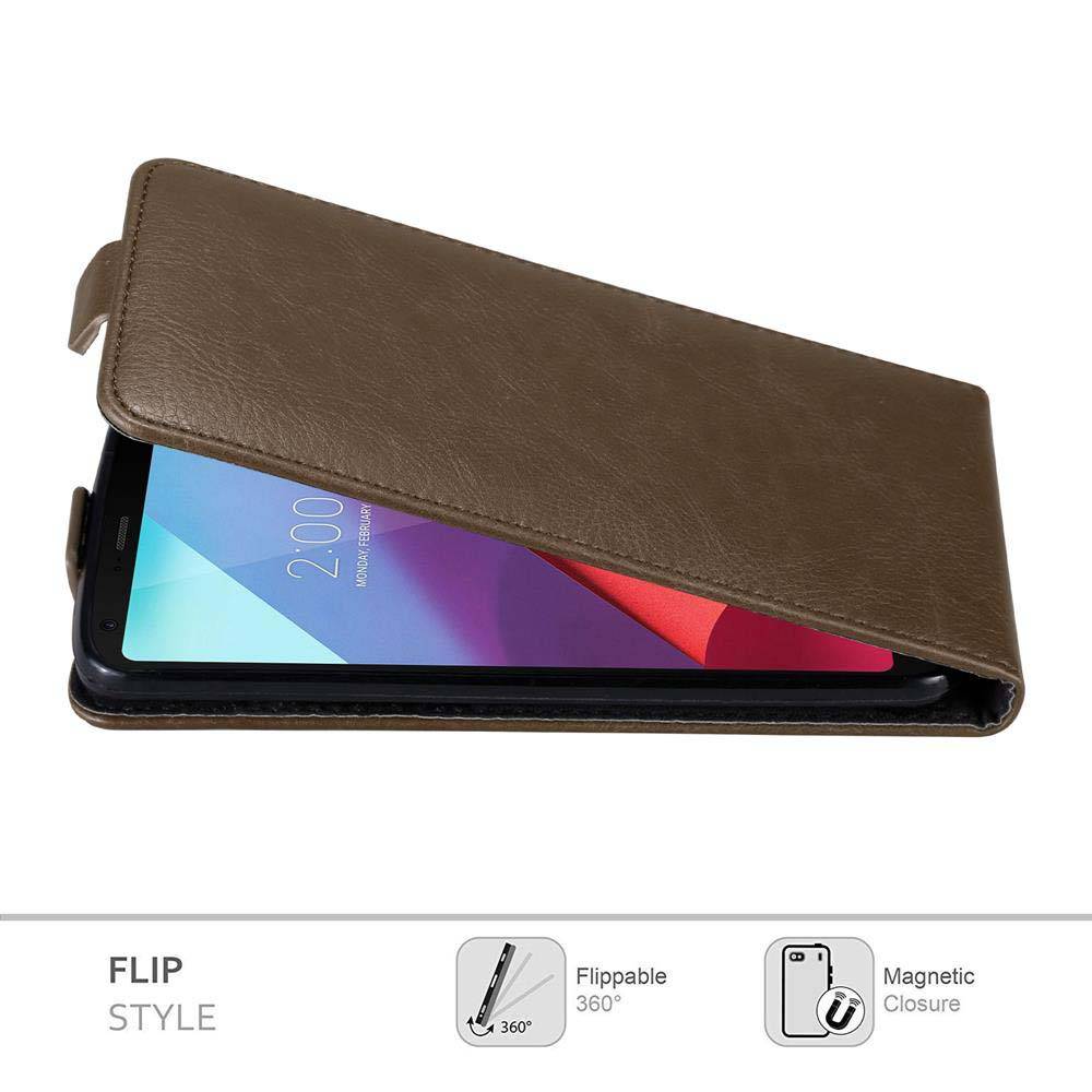 Cadorabo Hülle für LG G6 Schutz Hülle in Braun Flip Etui Handyhülle Case Cover